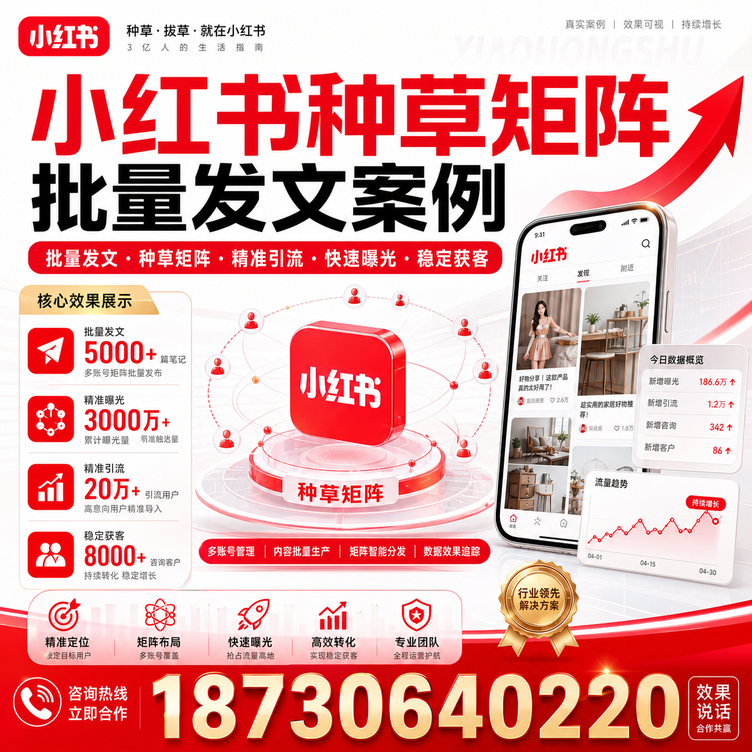 天门小红书种草矩阵批量发文案例